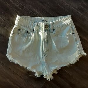 Urban Outfitters Super High Dolphin Rise Denim Shorts